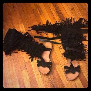 Colin Stuart fringe sandal